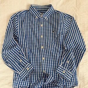 Vineyard Vines Blue and White Checkered Kids Shirt
